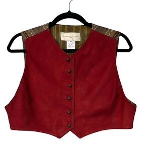 VINTAGE | Barbara Bui Leather + Wool Vest - Sz EU 42